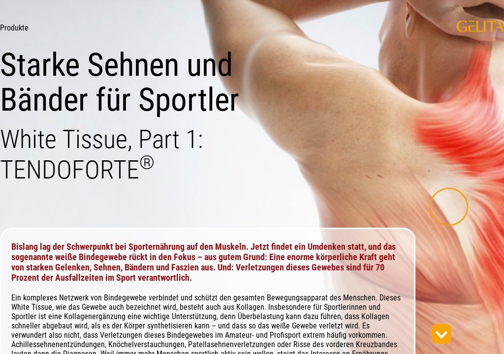Starke Sehnen und Bänder für Sportler Gelita uptodate Juli 2021